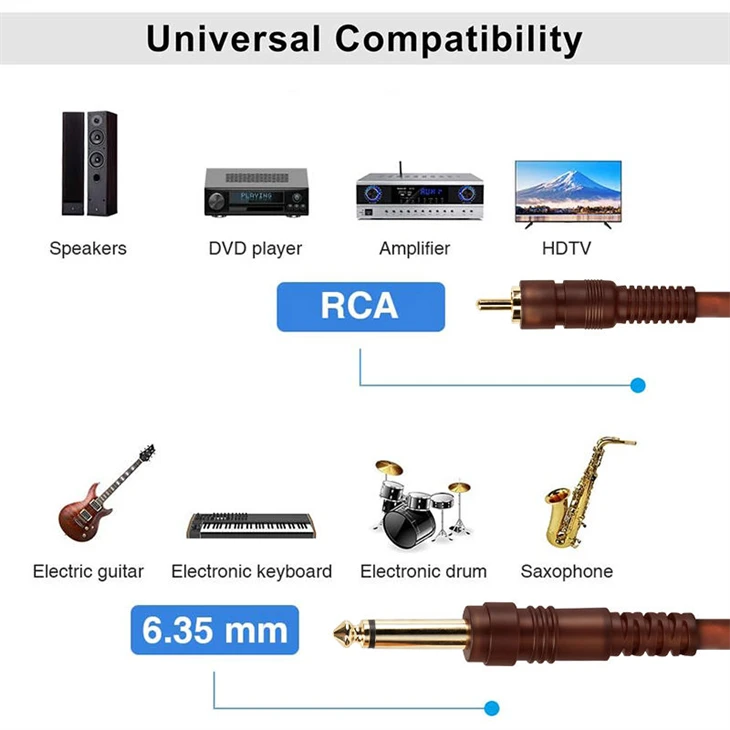 6.35mm To RCA Cable price 6.35mm To RCA Cable price